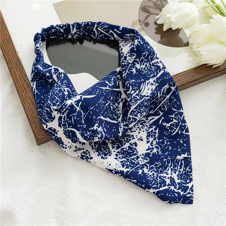 Isla Vintage Print Triangle Hair Scarf – Paisley Multi
