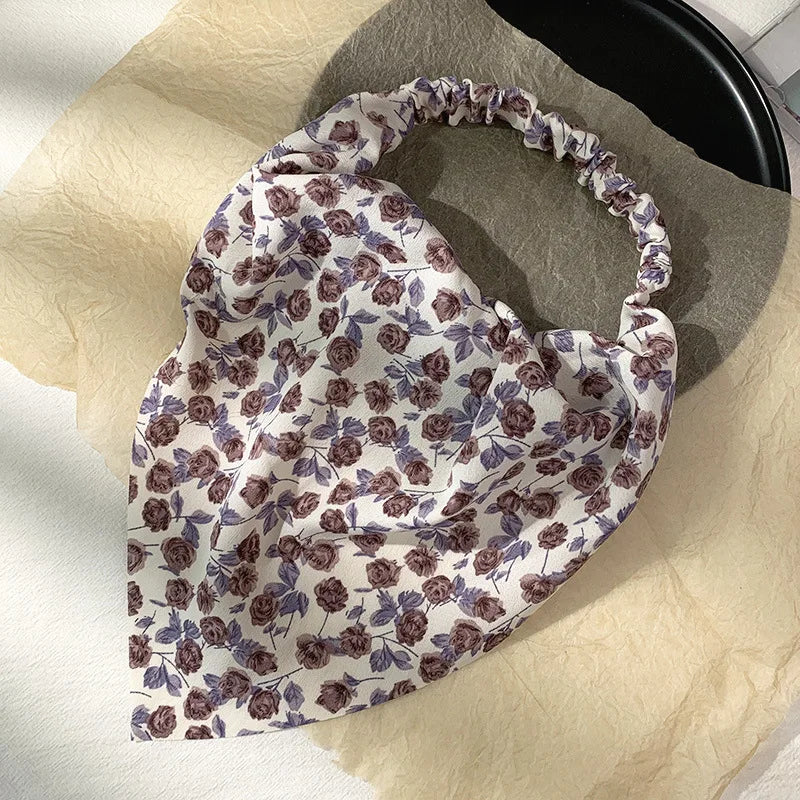 Isla Vintage Print Triangle Hair Scarf – Paisley Multi