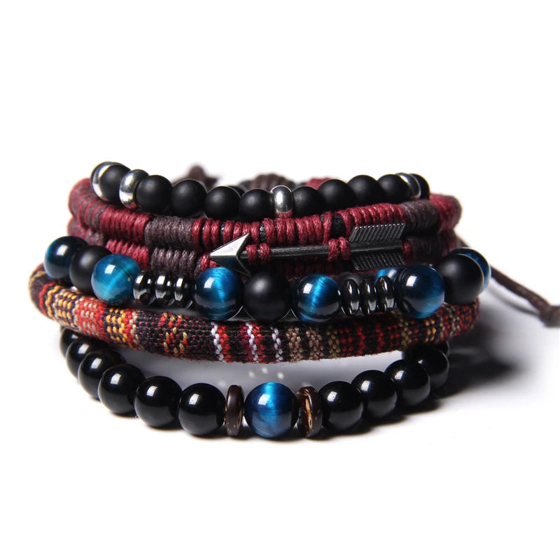 The Arrow & Onyx Multi-Strand Bracelet