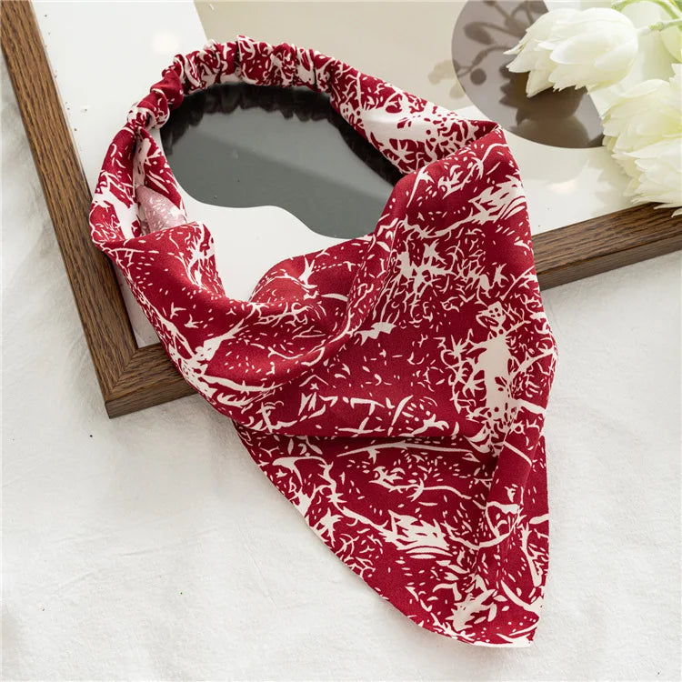 Isla Vintage Print Triangle Hair Scarf – Paisley Multi