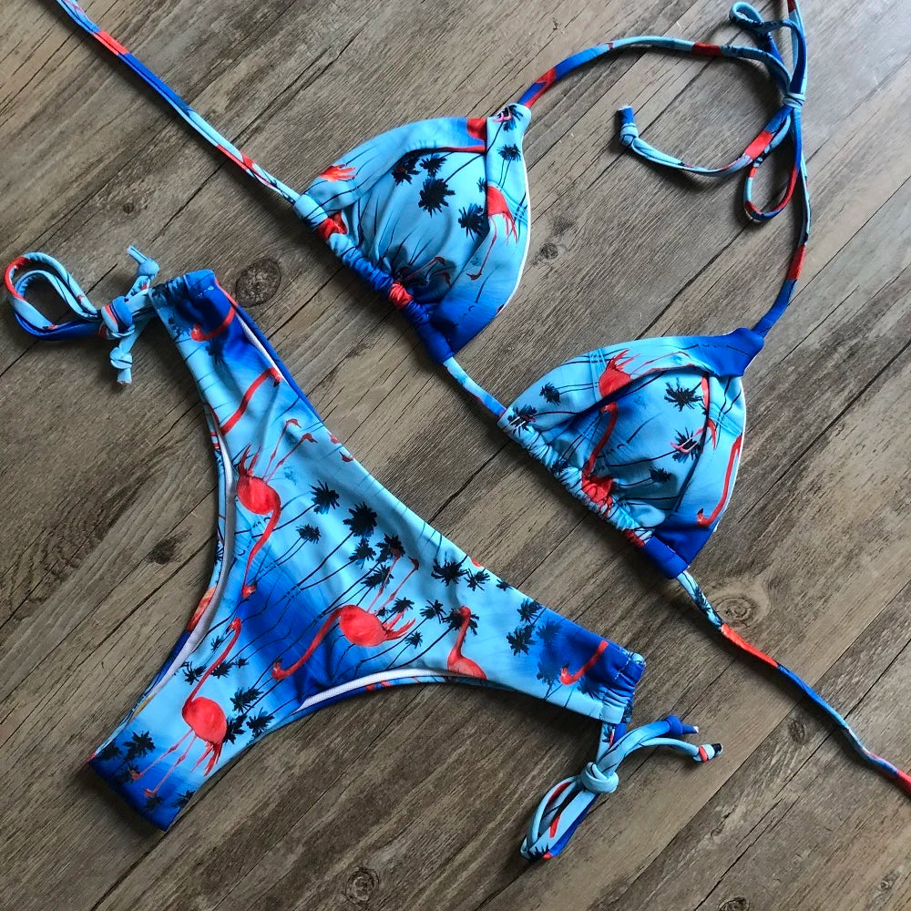 Malibu Essence Minimalist String Bikini Set – Classic Micro Two-Piece Swimsuit