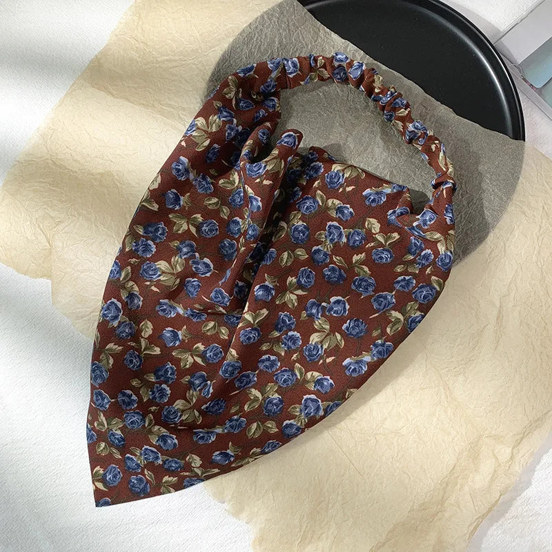 Isla Vintage Print Triangle Hair Scarf – Paisley Multi
