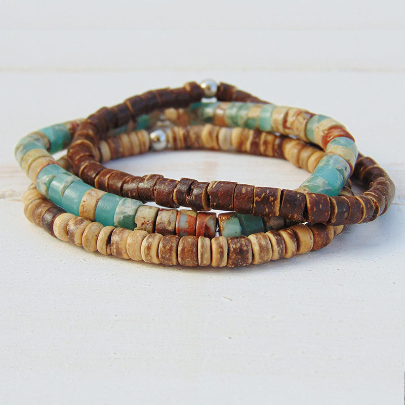 Coastal Stack Beaded Bracelet