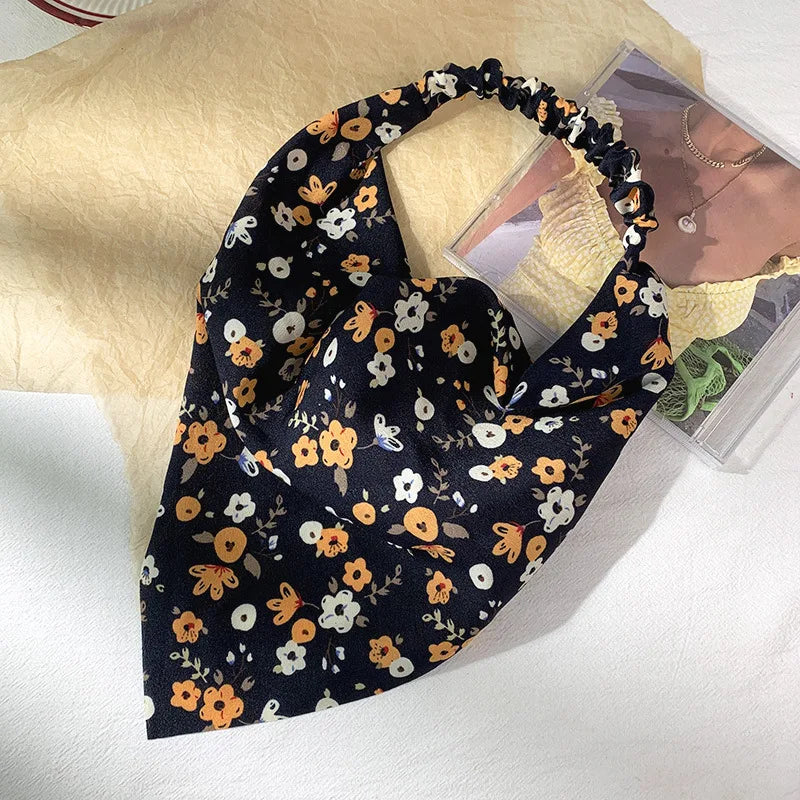 Isla Vintage Print Triangle Hair Scarf – Paisley Multi