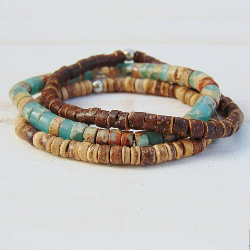 Coastal Stack Beaded Bracelet