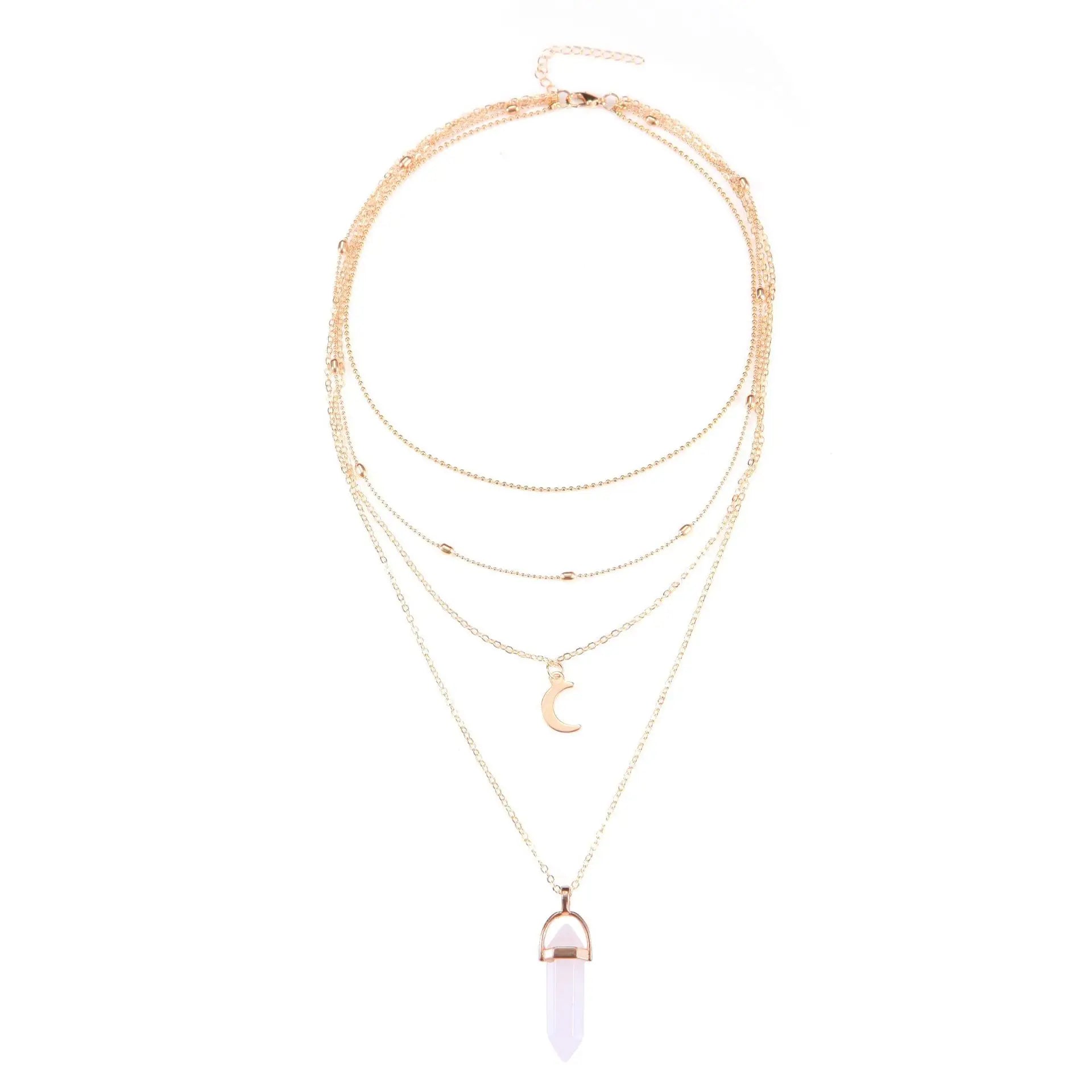 Horizon Layered Moon Necklace Set