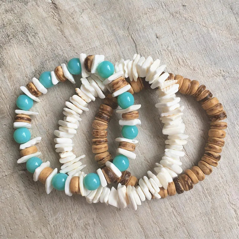 Coastal Stack Beaded Bracelet
