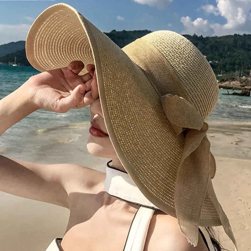Meadow Breeze Wide-Brim Straw Hat – Packable UPF 50+ Sun Protection Cap