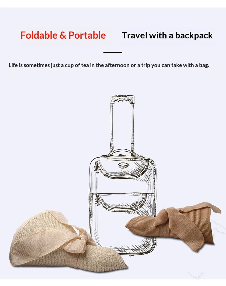 Meadow Breeze Wide-Brim Straw Hat – Packable UPF 50+ Sun Protection Cap