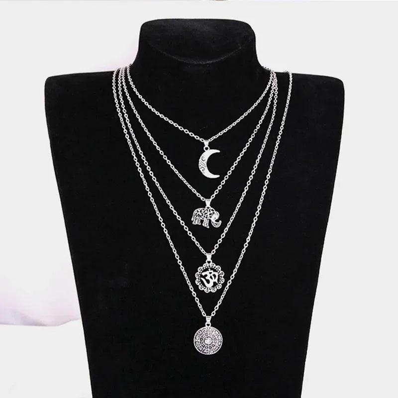 Vintage Celestial Layered Necklace