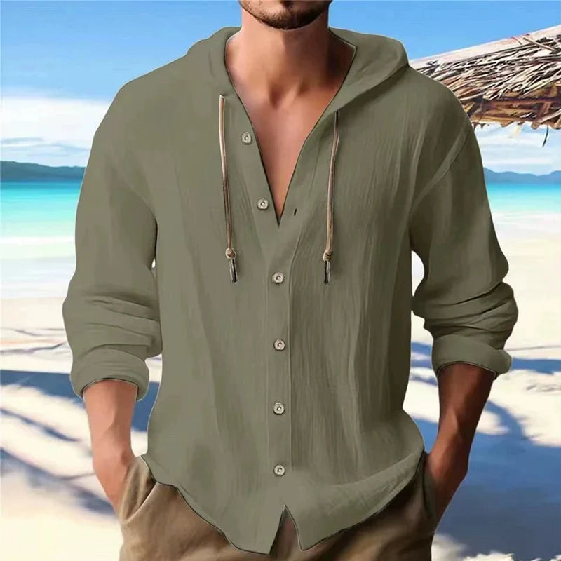 The Solstice Linen Henley