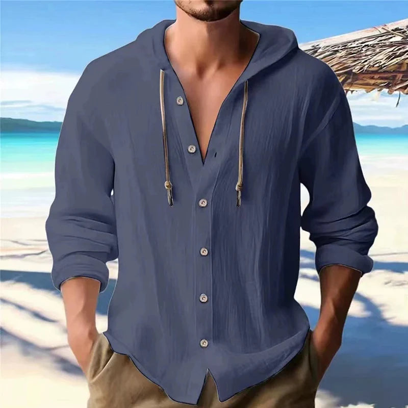 The Solstice Linen Henley