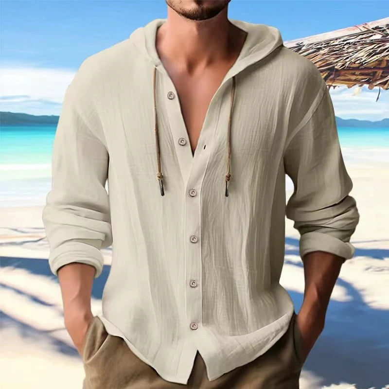 The Solstice Linen Henley