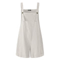 Coastal Buttoned Overall Romper