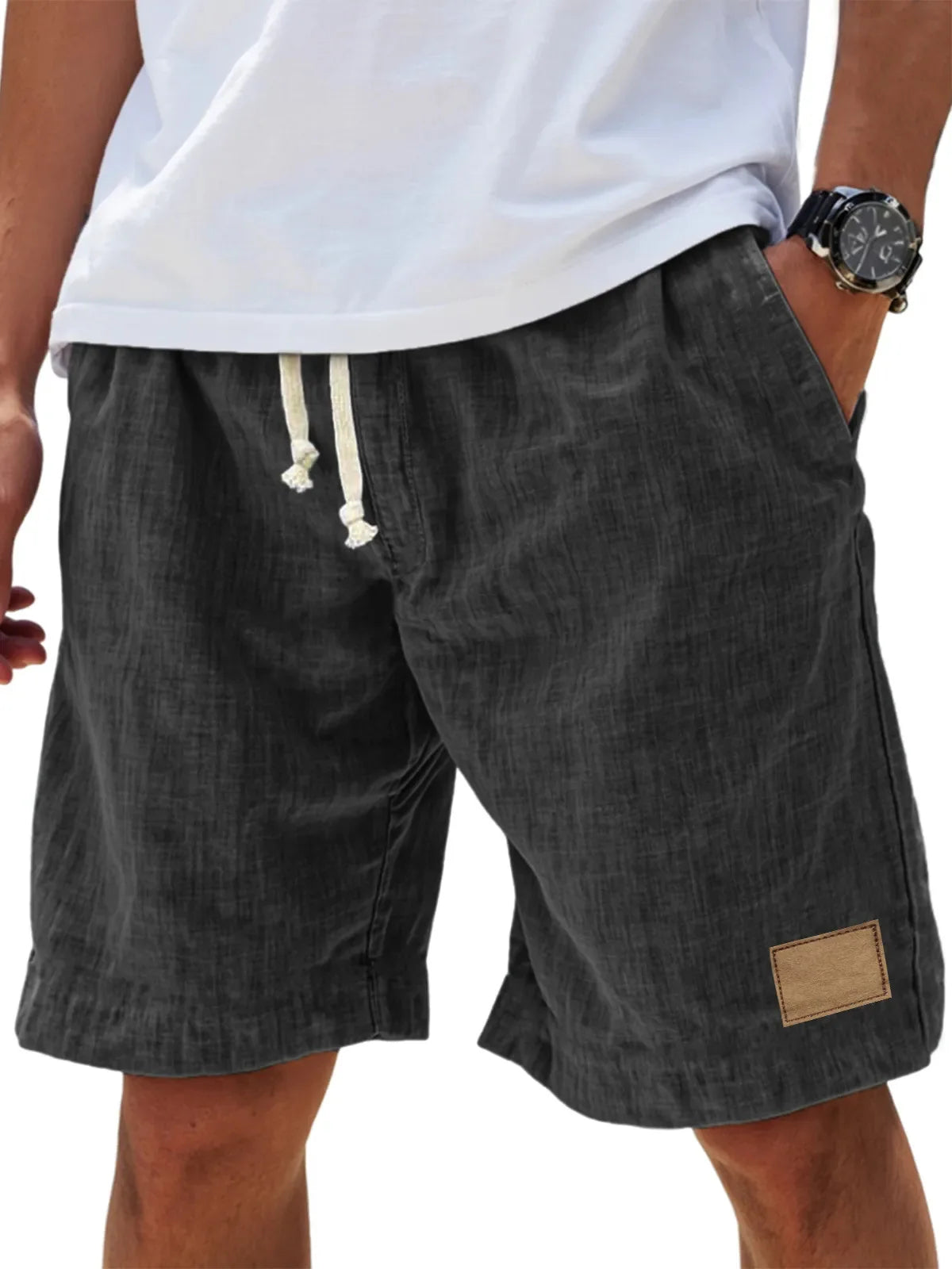 Raw-Linen Short