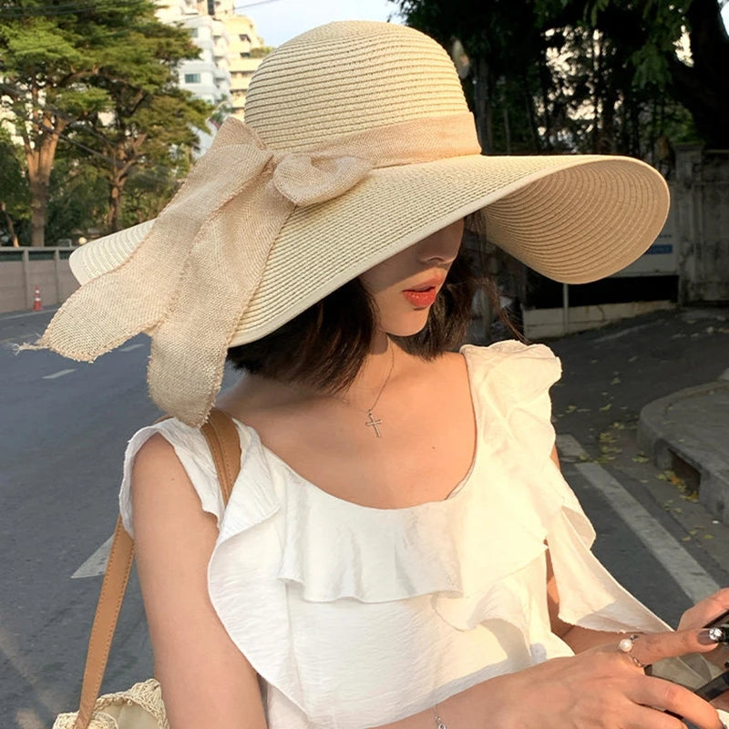 Meadow Breeze Wide-Brim Straw Hat – Packable UPF 50+ Sun Protection Cap
