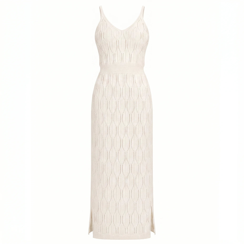 Aria Open-Knit Maxi Dress