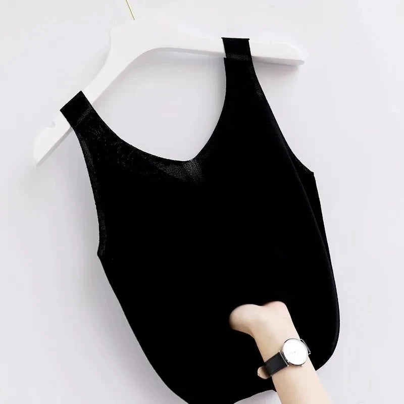 Willow V-Neck Knit Tank – Vintage Boho Summer Top