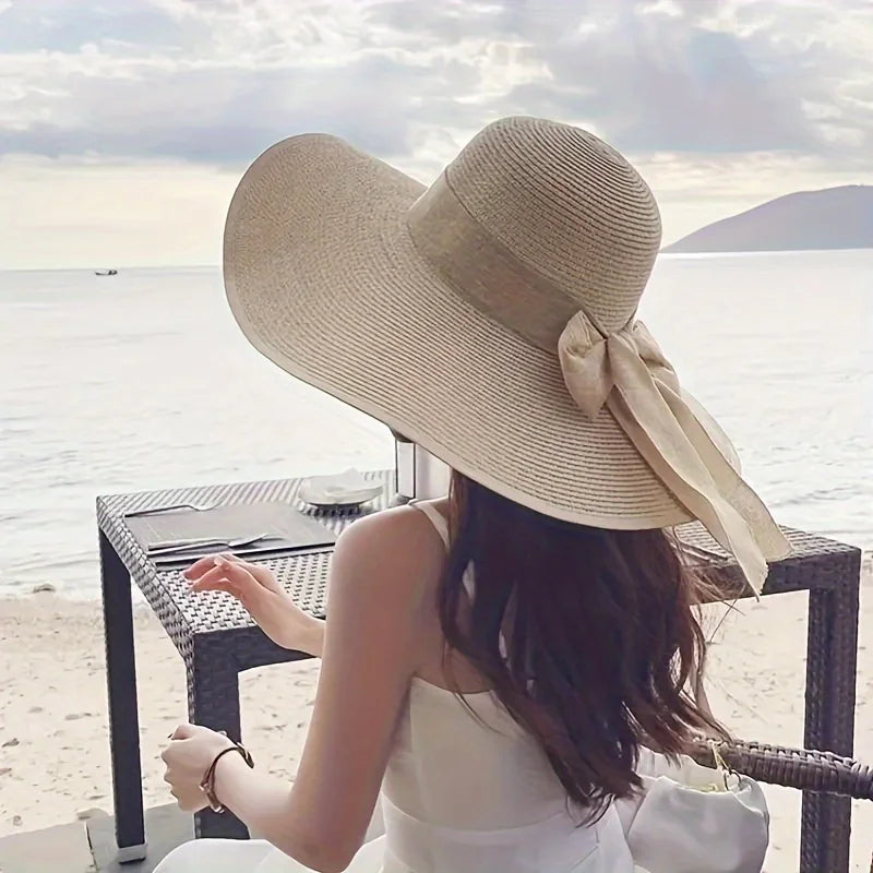 Meadow Breeze Wide-Brim Straw Hat – Packable UPF 50+ Sun Protection Cap
