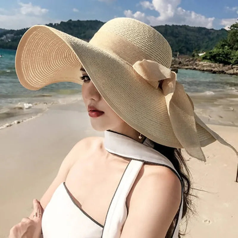 Meadow Breeze Wide-Brim Straw Hat – Packable UPF 50+ Sun Protection Cap