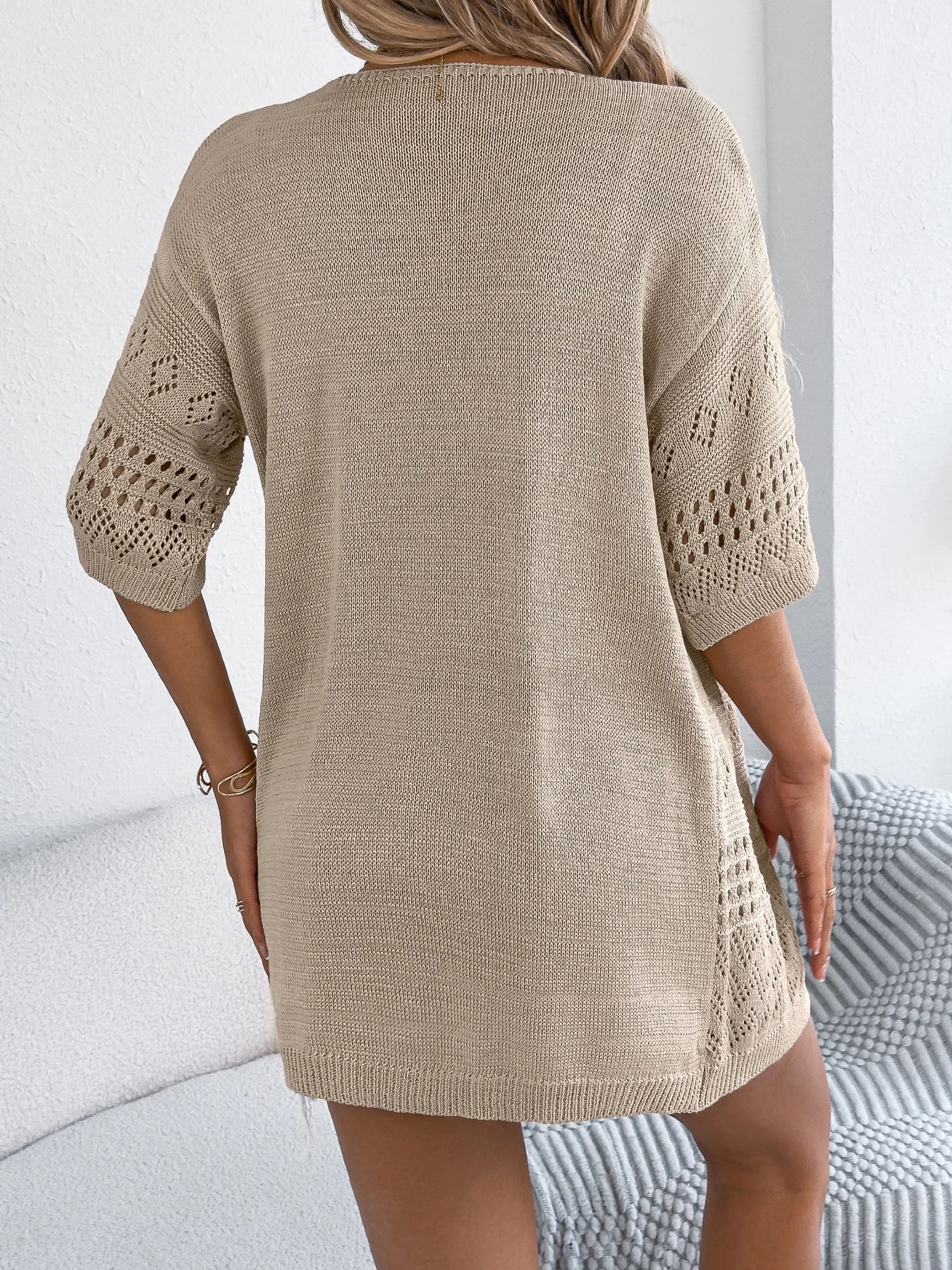 Isla Open-Work Crochet Cardigan – Lightweight Knit Duster