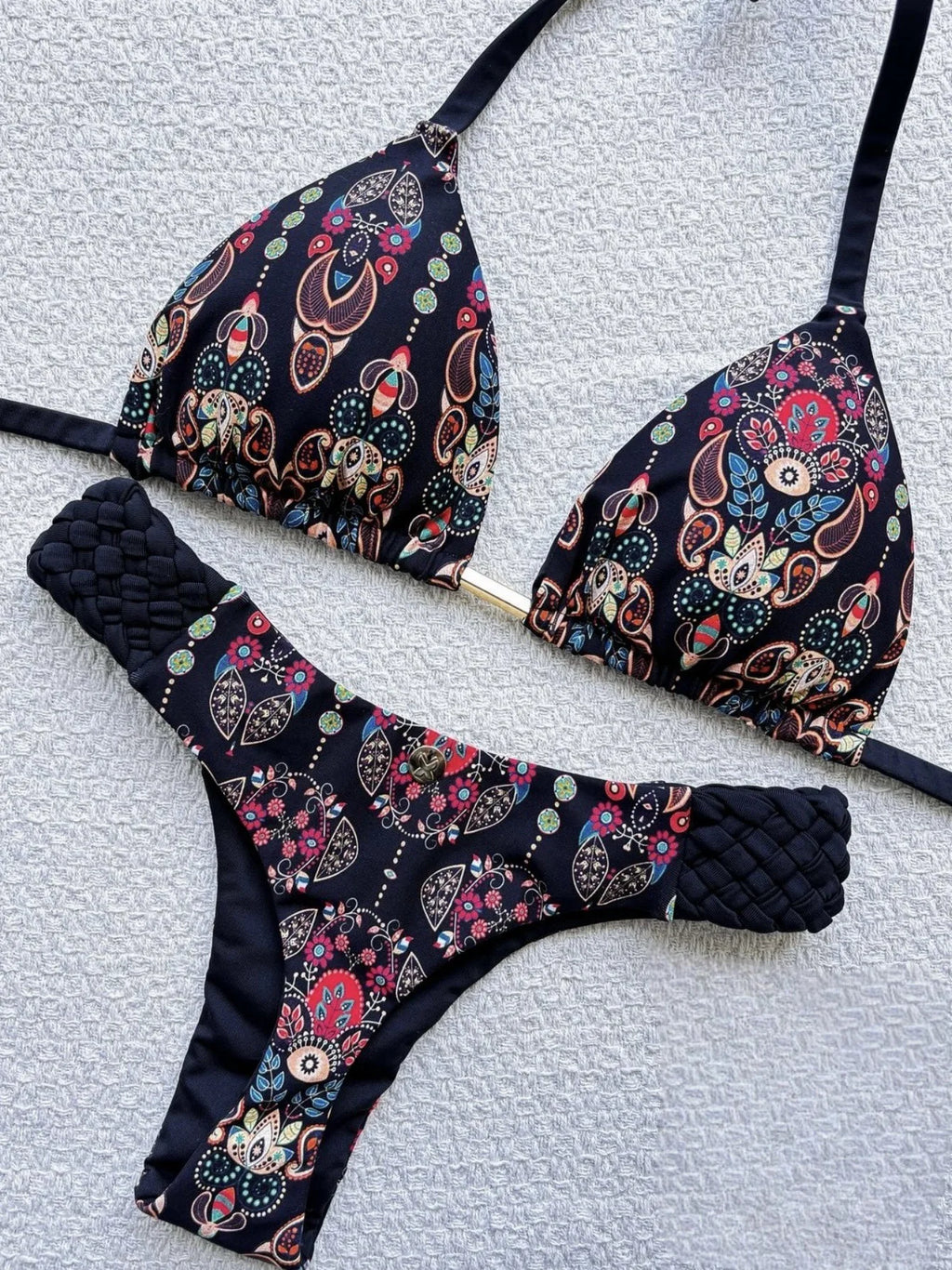 Desert Sun Halter Bikini – High-Cut Two Piece