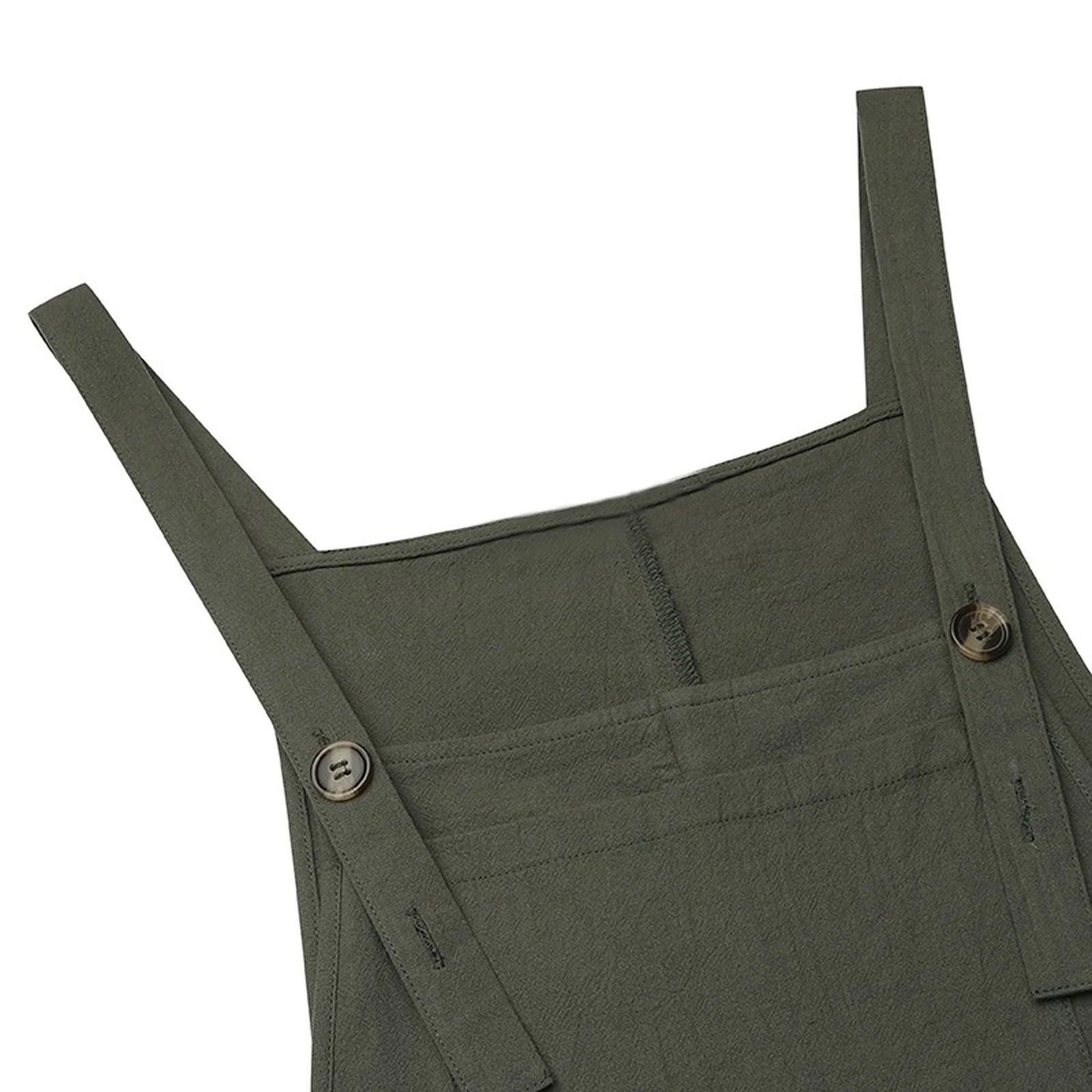 Coastal Buttoned Overall Romper